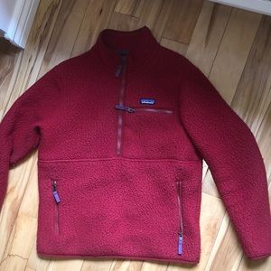 Patagonia retro pile fleece marsupial Red LARGE